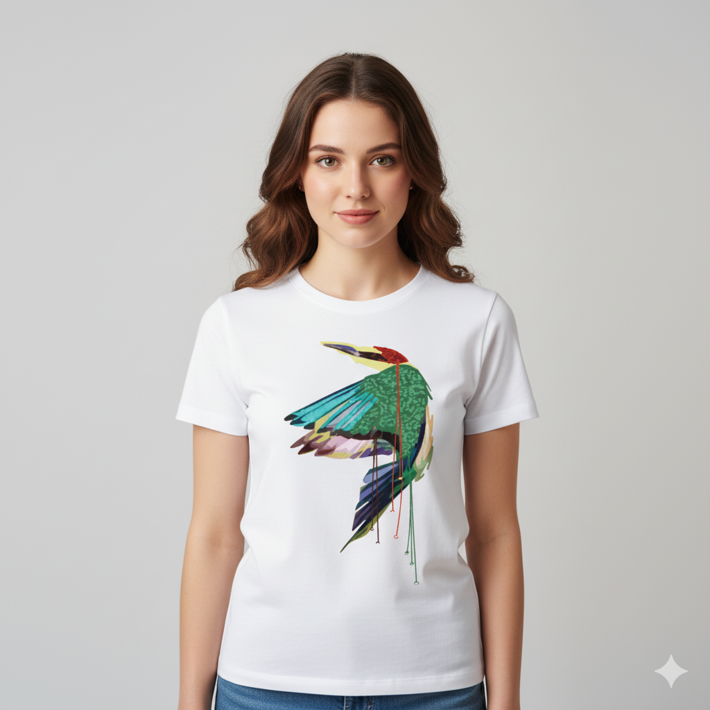 Modern Bird Graphic T-Shirt