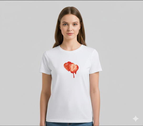 Strawberry Heart Graphic Tee