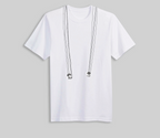Minimal Necklace Print Graphic T-Shirt