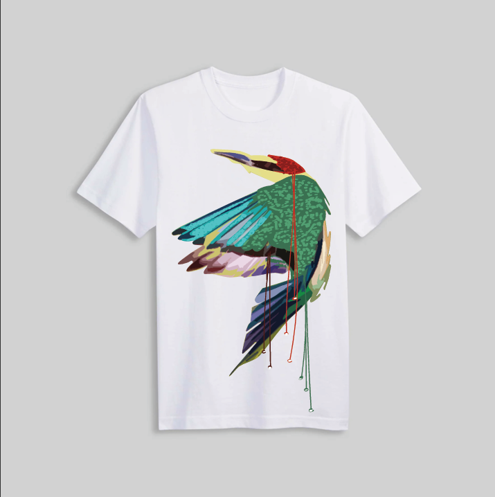 Modern Bird Graphic T-Shirt
